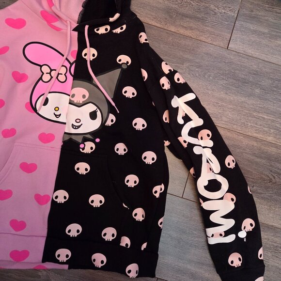 RARE sought after My melody/Kuromu split hoodie by Dumbgood - Picture 4 of 7